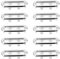 LT Easiyl 10er-Pack Waschbecken Überlaufabdeckung 47,5 x 13 mm Oval, Silber, ABS, Passend für 47-48 mm Überlauflochgröße