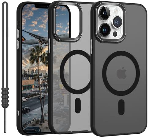 YUANDMI für iPhone 11 Pro Max Hülle kompatibel mit MagSafe, Handyhülle für iPhone 11 Pro Max Case Magnetisch Leicht Dünn Matte Touch, Anti-Gelb rutschfest Kratzfest Schutz Stoßfest Hülle Matt Schwarz