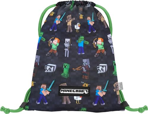 Minecraft Sportbeutel für Kinder Mädchen Jungen Schuhbeutel - Minecraft | Turnbeutel für Schule Sport Turnsackerl oder Jungensack für Schuhe oder Gymnastik mit dem Motiv des beliebten Computerspiels