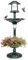 GYMAX Vogeltränke stehend, Vogelbecken mit Solarlampen, beleuchtete Futterspender mit Blumenkübel & befüllbarem Ständer, Vogelfutterstelle stehend, Futterstation für Balkon & Garten (Grün)
