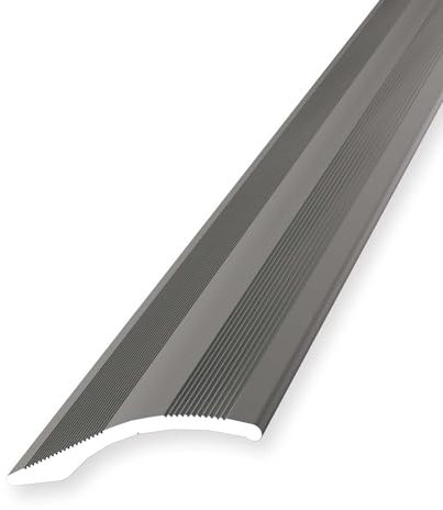 Höhenausgleichsprofil 2 x 40 x 1000 mm Ausgleichsprofil Anpassungsprofil Höhenausgleich Aluminium eloxiert Geriffelt Selbstklebend Edelstahl