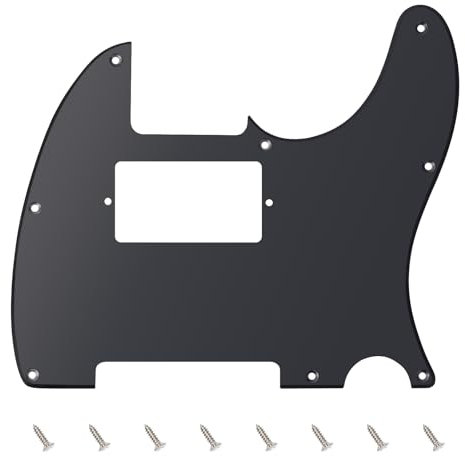 Banworks 1-lagiges Tele HS/HH Schlagbrett, 8-Loch E-Gitarren-Schlagbrett, Schlagplatte für USA/Mexikanische Modern Style Standard Tele, Telecaster JT/HB-04, Mattschwarz
