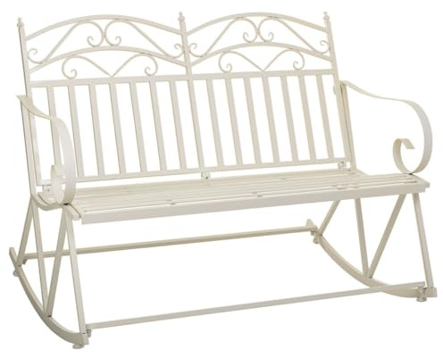 Alexandra House Living Weißes Sofa, 20 x 48 x 20 cm, Schaukelstuhl
