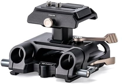 TILTA 15mm LWS Arca Baseplate Height Adjustable Quick Release Plate - Black TA-HABP-B