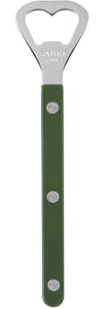 SABRE PARIS - Bottle Opener 16.3 cm - Bistrot Collection - Perfect for ppening Beer Bottles - Stainless Steel & Nylon - Dishwasher Safe - Green - Brilliant Finish