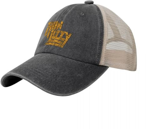 ENWIND Baseballmütze Thin Lizzy Text Cowboy Mesh Baseball Cap Kapuze modische Ball Cap Sonnenhut Junge Damen Hut