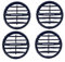 DZSLLOOI Für VW Für Tiguan Mk1 5N 1 Für 2007-2017 5N0819703 1x/4x/8x/10x Armaturenbrett Klimaanlage Outlet Vent Grill A/C Klapp Rutsche Clip Auto Klimaanlagen Auslassgitter(4PCS-Left-Right)