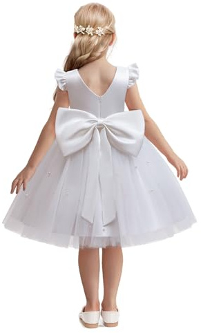 NNJXD Flower Girls Lace Dress Christmas Party Ball Gown Princess Dress