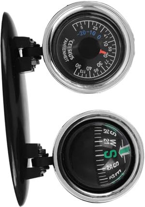 TOPPERFUN Auto Kompass Automobil Kompass Bootskompasse Navigationskompass Dashboard-kompass Für Autos Schiffskompass Für Boote Autokompass Kfz-kompasse Saugnapf-kompass Kompassauto Abs Black
