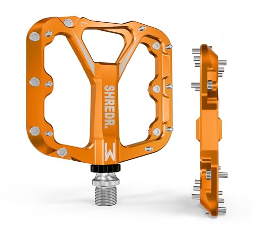 Shredr. Flat 2.0 Pedale für MTB | Superleichte Flatpedals fürs Mountainbike | In 2 Größen und 9 Farben | inkl. schwarzen Reflektoren