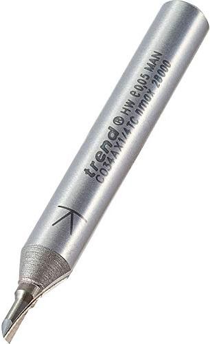 Trend One Flute Straight Router Cutter, 1/4 Inch Shank, 2mm x 5mm | Precision Tungsten Carbide Tipped Cutter For Clean Straight Routing In Timber, MDF And Plywood, C034AX1/4TC