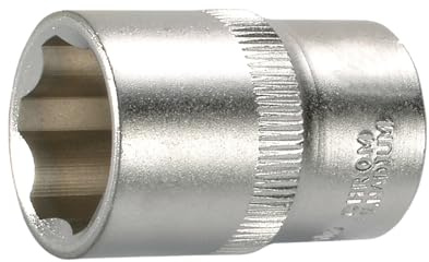 SW-Stahl 07620L-E9 Steckschlüsseleinsatz 1/2 Zoll Wellenprofil 9 mm Nuss | Sechskant Stecknuss aus Chrom-Vanadium-Stahl - Matt verchromt - Ideal für Ratschen, Knarren und Drehmomentschlüssel