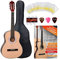 Classic Cantabile Konzertgitarre Starter-Set 3/4 - Komplettes Einsteigergitarrenset mit Zubehör - Junior-Series - 3/4-Mensur / 59 cm - Finish: Natur - Inkl. Tasche, Plektren, Stimmpfeife und Schule