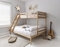 Kent Triple Bunk Bed With Single and Double Bed In Natural Pine