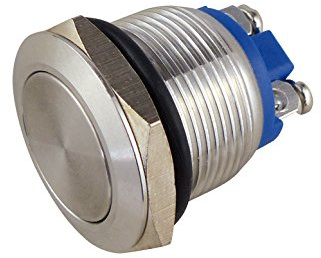 Sintron Connect Metalltaster 19 mm Flacher Knopf 1 x Schliesser