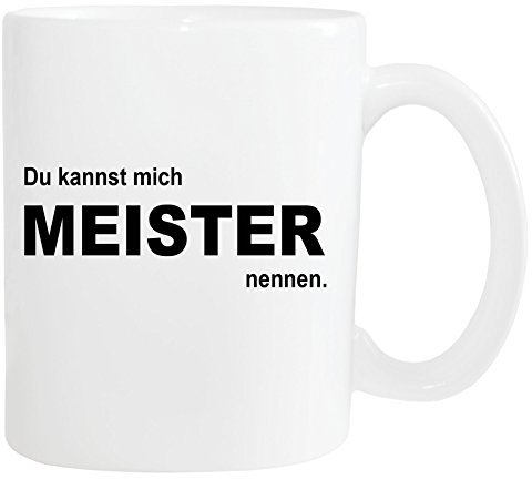 Mister Merchandise Kaffetasse Becher Du Kannst Mich Meister nennen. Teestasse Weiß