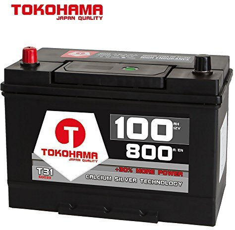 Tokohama Asia Japan Autobatterie 12V 100AH 800A/EN + Plus Pol Links 60033