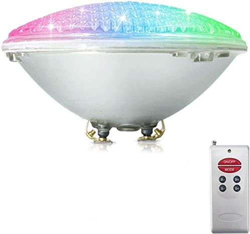 COOLWEST Focos LED Piscina, 36W Luces Piscina con Control Remoto, RGB Luces Piscina Sumergibles Led, PAR56 Foco Piscina Led Reemplazar Bombillas Halógenas de 250W,12V AC/DC, IP68 Impermeable