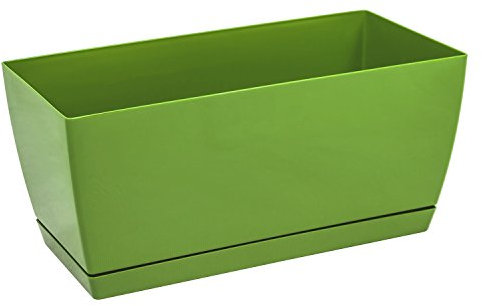 Pot de fleur Coubi 39 cache pot rectangulaire soucoupe assiete vert olive