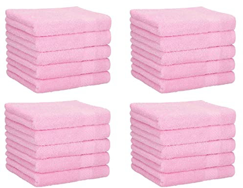 Betz 20 Stück Seiftücher NEAPEL 100% Baumwolle Größe 30x30 cm Farbe rosé