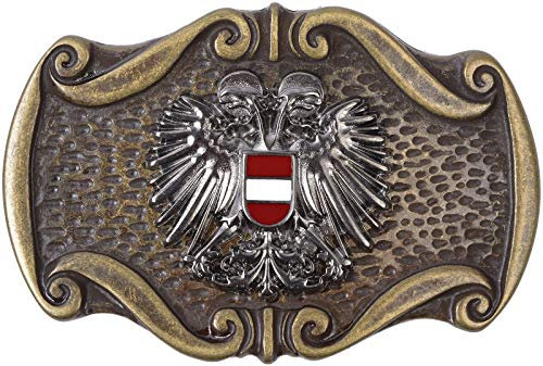 Geile-Fun-T-Shirts Trachten Gürtelschnalle - Landeswappen - Gürtelschließe Gürtel Wechsel Schliesse 8.5 x 5.5 cm Geburtstag Geschenk