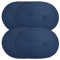 CAIT CHAPMAN HOME COLLECTION Ovale, geflochtene Platzsets aus Polypropylen (Marineblau), 4 Stück