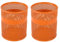 EasyPAG 2 Stück Metall Schreibtisch Organizer Stiftehalter Stiftköcher Makeup Pinsel Halter Utensilienschalen Büro Organisation Zubehör Ablage,Orange