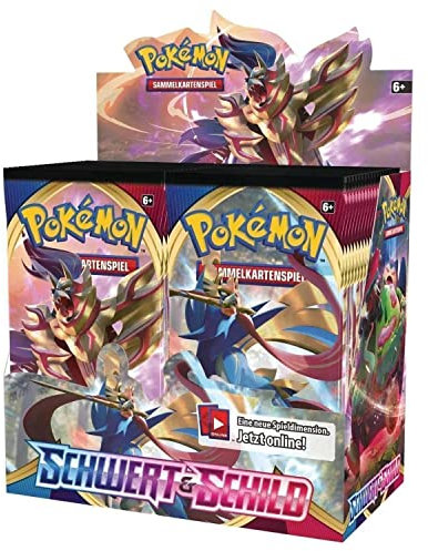 Poke-Karten Schwert & Schild Display (36 Booster) | DEUTSCH | PKM Karten NEU GÜNSTIG | + Arkero-G 100 Standard Soft Sleeves Kartenhüllen