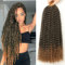Passion Twist Hair, 7 Packungen 18-Zoll-Wasserwellen-Häkelhaar für langes böhmisches Haar Flechten von Haaren YDDM Passion Twist Crochet Hair Synthetische Haarverlängerungen (T1B-27#, 7Pack-18Inch)