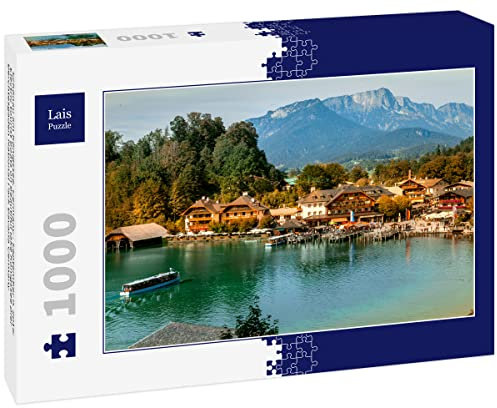 Lais Puzzle Schönau am Königssee, Germany - September 9, 2018: Electric Tourist Boats on Beautiful Lake Konigssee Pier Berchtesgaden National Park Bavaria Germany 1000 Teile