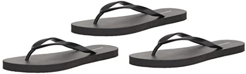 Amazon Essentials Chanclas Mujer, Pack de 3, Negro, 36 EU