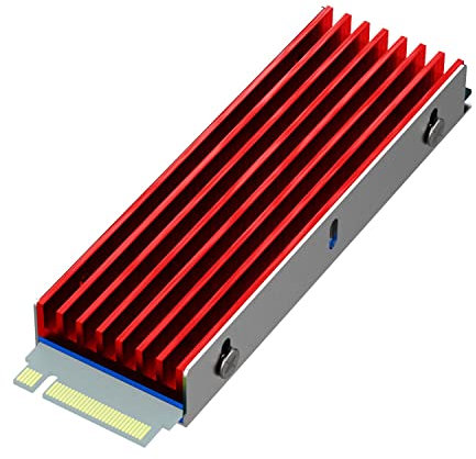 GLOTRENDS M.2 SSD Kühler Kühlkörper PS5 und PC Einbau für M.2 PCIe NVMe SSD oder NGFF SATA M.2 SSD, Unterstützung Single Double Sided M2 SSD Kühlung, inklusive M.2 Schraube, aus Oxidiertem Aluminium
