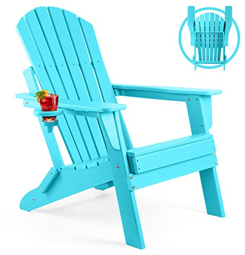 FUNBERRY Faltender Adirondack Stuhl, HDPE Auf Allen wetterstationen bumsen, stühle und becherstühlen im freien