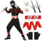 Aomig Déguisement Ninja Costume Enfant, Ensemble de Costumes de Ninja pour Garçon, Soldat Ninjas Déguisements Halloween Toussaint Party Soirée (S)