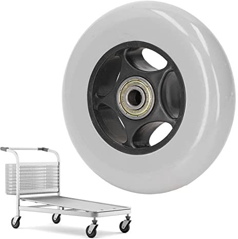 GAESHOW Rollator Rad, 4 Zoll Gummi Rollstuhlrad, Universal Rollstuhl Ersatzrad Zubehör, Low Noise Walker Caster Ersatzteil für Rollator, Grau