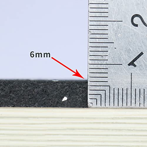 Waschmaschinen Unterlage Pads zuschneidbar Schallschutzmatte 62x70cm Schwingungsdämpfer Trockner Matte Antirutsch Pads Rubber Mat Für Kühlschränke, Subwoofer, 3D-Drucker (6mm)