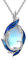 YAFEINI Mondstein Feder Kette Geschenke Sterling Silber Feder Anhänger Halskette Schmuck Weihnachtsgeschenke für Damen Teenager Mädchen (Blaue Federkette)