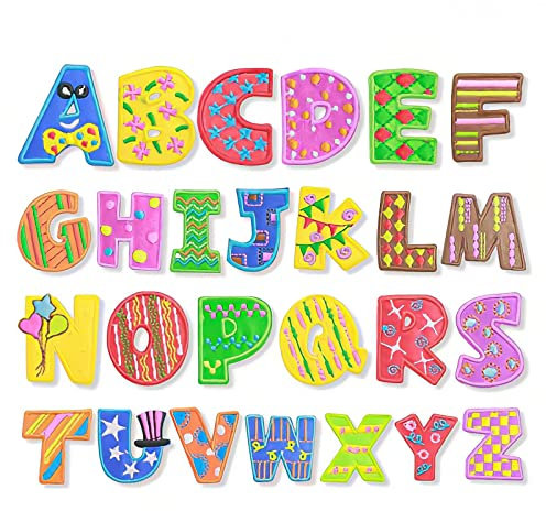 CLDURHGE Buchstaben Aufnäher, bestickte Aufnäher zum Aufnähen oder Aufbügeln 26 Stück Aufnäher zum Brief Niedlich Patches Flicken zum Aufbügeln Retro Gestickte Patches Retro Gestickte Patches