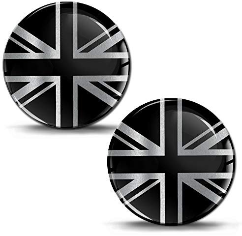 Biomar Labs 2 x Aufkleber 3D Gel Silikon Vereinigtes Königreich Flagge Union Jack Aufkleber Autoaufkleber Auto Motorrad Fahrrad Fenster Handy Laptop PC Tablet Tür KS 216