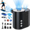 SUPPOU Multifunctional Electric Pump，4000mAh Have Low/High Pressure（20PSI max) Air Pump with Lighting, 8 Nozzles For Balloons, Football, Sup, Swimming Pool, Inflatable Boat, Mattress, etc. (L), Black