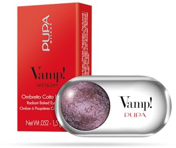 PUPA Vamp! Wet&Dry Radiant Baked Eyeshadow - 104 Deep Plum 1,5 g