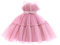 Miipat Bambino Vestito Senza Maniche Nipote Tulle Abiti Principessa per Festa Compleanno Matrimonio Rosa Cipria 110 3-4 Anni