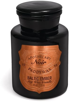 Paddywax Luxury Candles Apothecary Noir Collection Duftkerze, natürlich, 226 g, Palo Santo