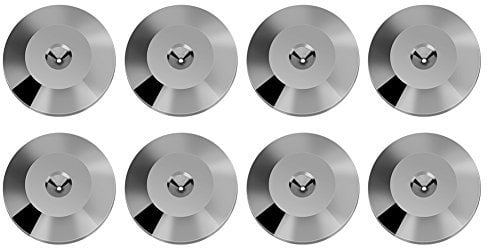 Lautsprecherfüße 8 Stück 25 X 4 Mm Universal-Kupfer-Stoßdämpferbasis Lautsprecher-Isolationspads Spikes Isolationspad Ständer Matte Boden Scheibenpistole Colorfeet KEF-Spike 4 Mm