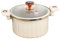 Enamel Pot Dutch Oven 10L Non-stick Micro Pressure Cooker with Secure Lock Spill-proof Enamel Stock Pot with Lid Silicone Seal Valve Pressure Pot for Cooking White