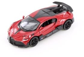Easy Toys Modellauto Kompatibel mit Bugatti Divo, Maßstabgetreues Spielzeugauto mit zu öffnenden Türen. Modellauto (Rot)