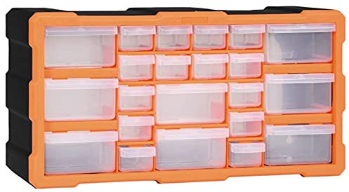 Homgoday Casa Mobilia Aufbewahrungsbox mit 22 Schubladen 49 x 16 x 25,5 cm, Sideboard Küchenschrank, Aufbewahrungsschrank für Wohnzimmer, Schlafzimmer, Büro