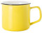 RUNZE765Z Coffee Cup Colored Coffee Cups,Flat Bottom Ceramic,Bright Multi Colored,Gift for Family,Porcelain Mugs for Coffee, Tea, Cocoa,9.5oz Tea Cup(Yellow)