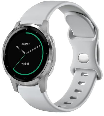 VELULYX Correa de Silicona Compatible Con Garmin Vivoactive 4S/Venu 2S/Venu 3S/Vivomove 3S, 18mm Para Fossil Mujer Gen 6/5E/Q Venture HR Gen 4, Withings Steel HR 36mm