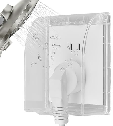 Copertura Antispruzzo per Presa Elettrica - Trasparente, Impermeabile per Bagno, Antipolvere per Protezione Casa
